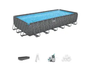 BESTWAY 561KG Set piscina APX 365 da 732x366x132 cm COMPLETO DI Scala di sicurez