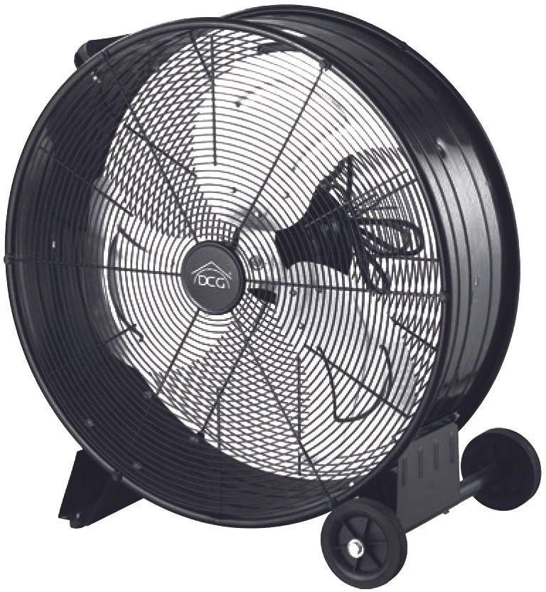 DCG- Ventilatore da Terra Industriale 60 cm con Ruote colore Nero CRB1260N.